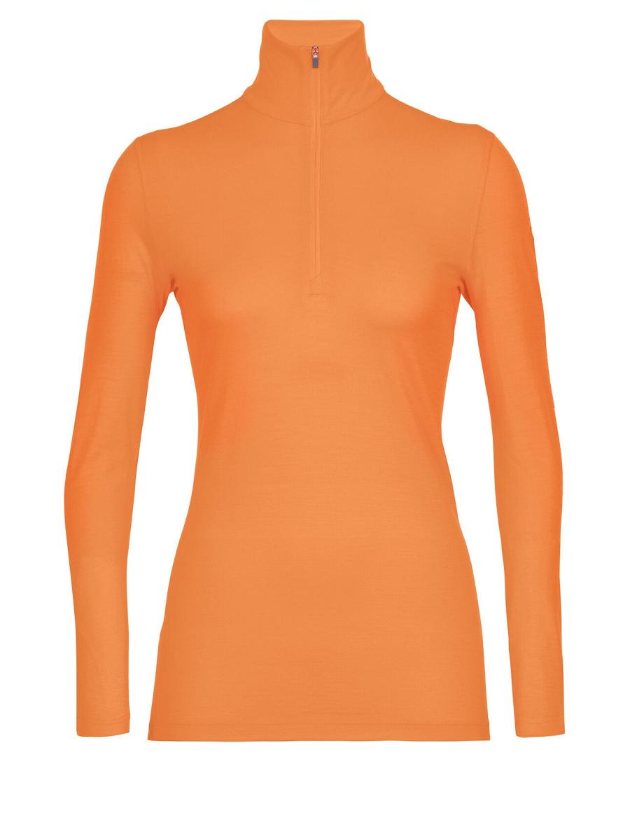 Icebreaker Merino 200 Oasis Long Sleeve Half Zip Thermal Top Naisten Base Layers Oranssi | FI 1901MQZA